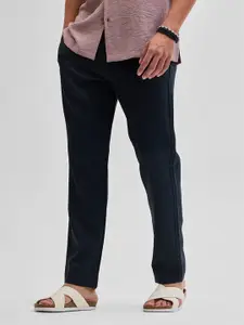 Snitch Men Smart Slim Fit Trousers
