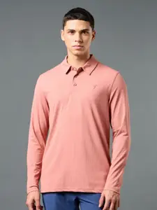 Technosport Men Polo Collar Antimicrobial Slim Fit T-shirt