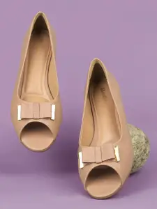 Bata Women Comfort Heel Peep Toes Pumps