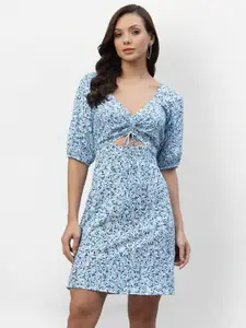 BAESD Floral Print Crepe A-Line Dress