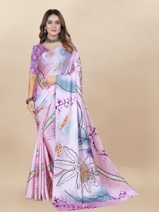Anouk Women Satin Saree With Blouse Piece