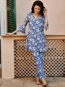 all about you V-Neck Printed Top With Trouser