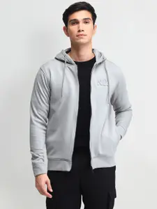 Arrow New York Men Printed Hooded Cotton Sweatshirt