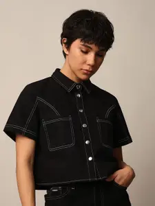 ONLY Women Boxy Opaque Casual Shirt