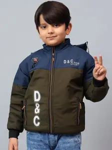 BAESD Boys Colourblocked Bomber with Patchwork Jacket