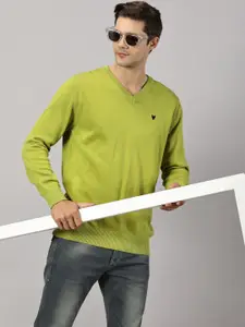 BLACK BUCK Solid V-Neck Sweater