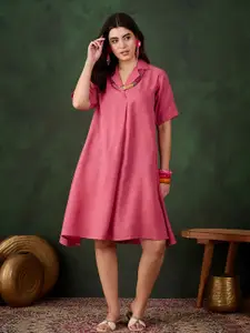 Sangria Fit & Flare Knee Length Dress