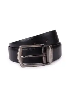The Roadster Lifestyle Co Men Textured Leather Reversible Buckle Formal Belt