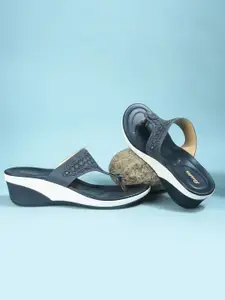 Bata Women Open Toe Open Back Wedge Sandals