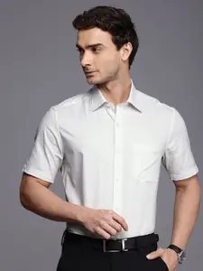 Louis Philippe Classic Pure Cotton Geometric Printed Formal Shirt