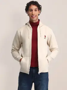 U.S. Polo Assn. Men Brand Logo Printed Hooded Sweatshirt