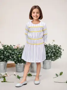 Toonyport Striped Bell Sleeve A-Line Dress