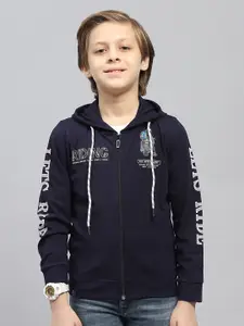 Monte Carlo Kids Boys Printed Hooded Sweatshirt