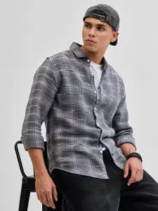 Snitch Men Checked Open Front Jacket