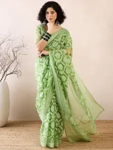 Saree mall Ready to Wear Floral Brasso Chanderi Sarees