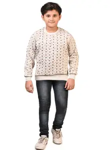 BAESD Boys Printed Round Neck Pullover Sweatshirt