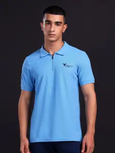 Technosport Men Polo Collar Antimicrobial Slim Fit T-shirt