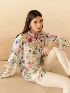 all about you Floral Print Shirt Style Top