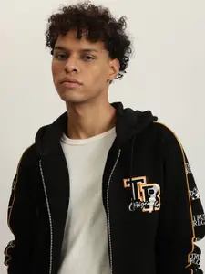 True Religion Men Solid Hooded Zip Through Sweatshirt