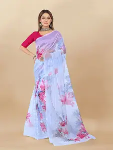 Anouk Floral Printed Organza Saree
