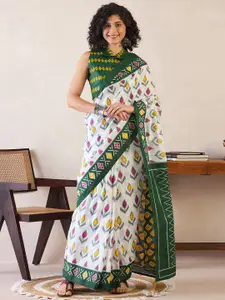 Saree mall Ready to Wear Floral Ikat Sarees