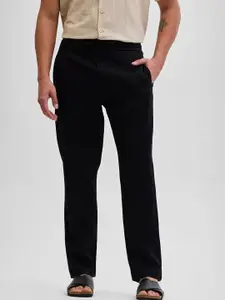 Snitch Men Smart Slim Fit Trousers