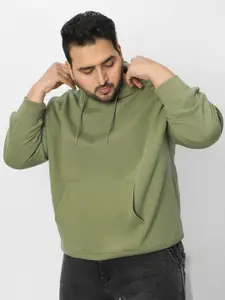 Urbano Plus Men's Cotton Solid Oversized Hooded Neck Sweatshirt