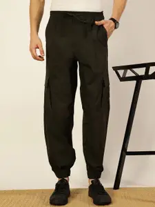 Thomas Scott Men Smart Loose Fit Easy Wash Cargos Trousers