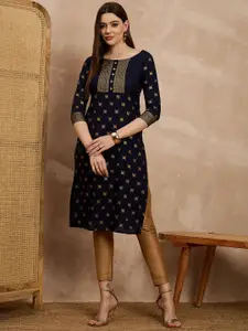 all about you Women Ethnic Motifs Printed Yoke Design Kurta