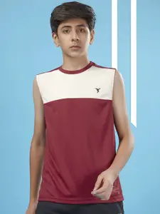 Technosport Boys Colourblocked UPF50 Slim Fit T-shirt