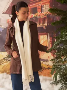 Lakshita Women Straight Spread Collar Solid Cotton Relaxed Fit Casual Shirt