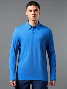 Technosport Men Polo Collar Antimicrobial Slim Fit T-shirt