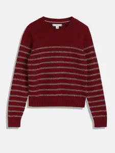 Tommy Hilfiger Girls Striped Long Sleeves Pullover