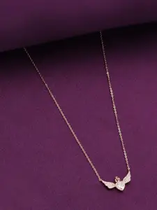 KAI JEWEL Sterling Silver Rose Gold-Plated Necklace