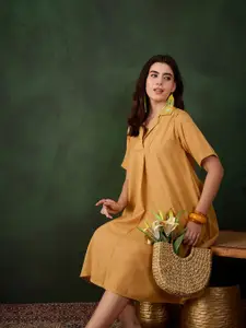 Sangria Flared Knee Length Dress