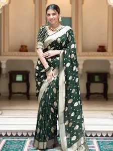 Anouk Woven Design Zari Silk Blend Banarasi Saree