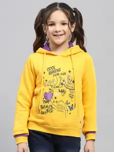 Monte Carlo Kids Girls Printed Hooded Sweatshirt