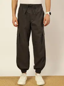 Thomas Scott Men Smart Loose Fit Easy Wash Cargos Trousers