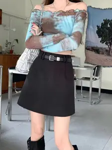 StyleCast Above Knee A-Line Skirt