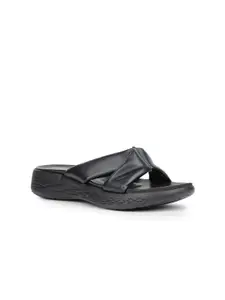 Bata Women Textured Open Round Toe Flats