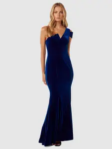 Forever New One Shoulder Velvet Maxi Dress