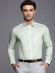 Louis Philippe Pure Cotton Slim Fit Floral Printed Formal Shirt