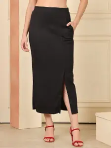 NEUDIS Straight Midi Skirt With Pocket