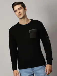 BLACK BUCK Solid Sweater  with Pocket