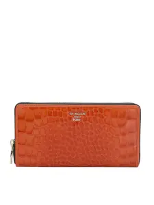 Da Milano Women Textured Leather Zip Around Wallet