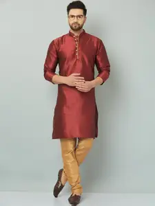 LEMONX Men Regular Pure Silk Kurta with Pyjamas
