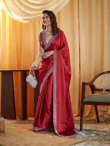 kasee Beads and Stones Satin Saree