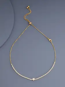 Kushal's Fashion Jewellery Copper Gold-Plated Necklace