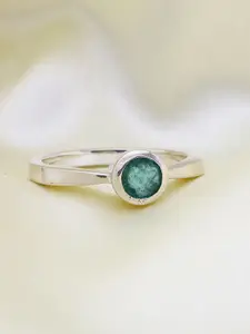 HIFLYER JEWELS 925 Sterling Silver Stone Studded Finger Ring