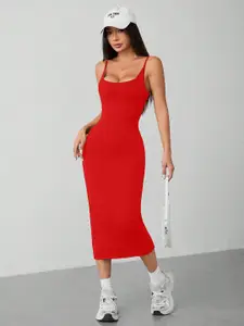AAHWAN Bodycon Midi Dress